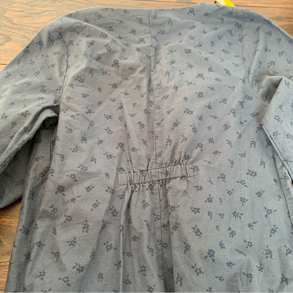 The Nines by HATCH 3/4 Sleeve Button-Front Maternity Jumpsuit Indigo Floral - Picture 11 of 11